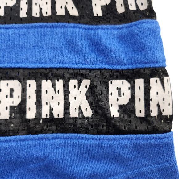 Victorias Secret Pink Sweater Womens Small Blue Black Striped Jersey Oversized - Picture 7 of 14